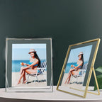 5"×7" Floating Glass Photo Frame, 2 Pack