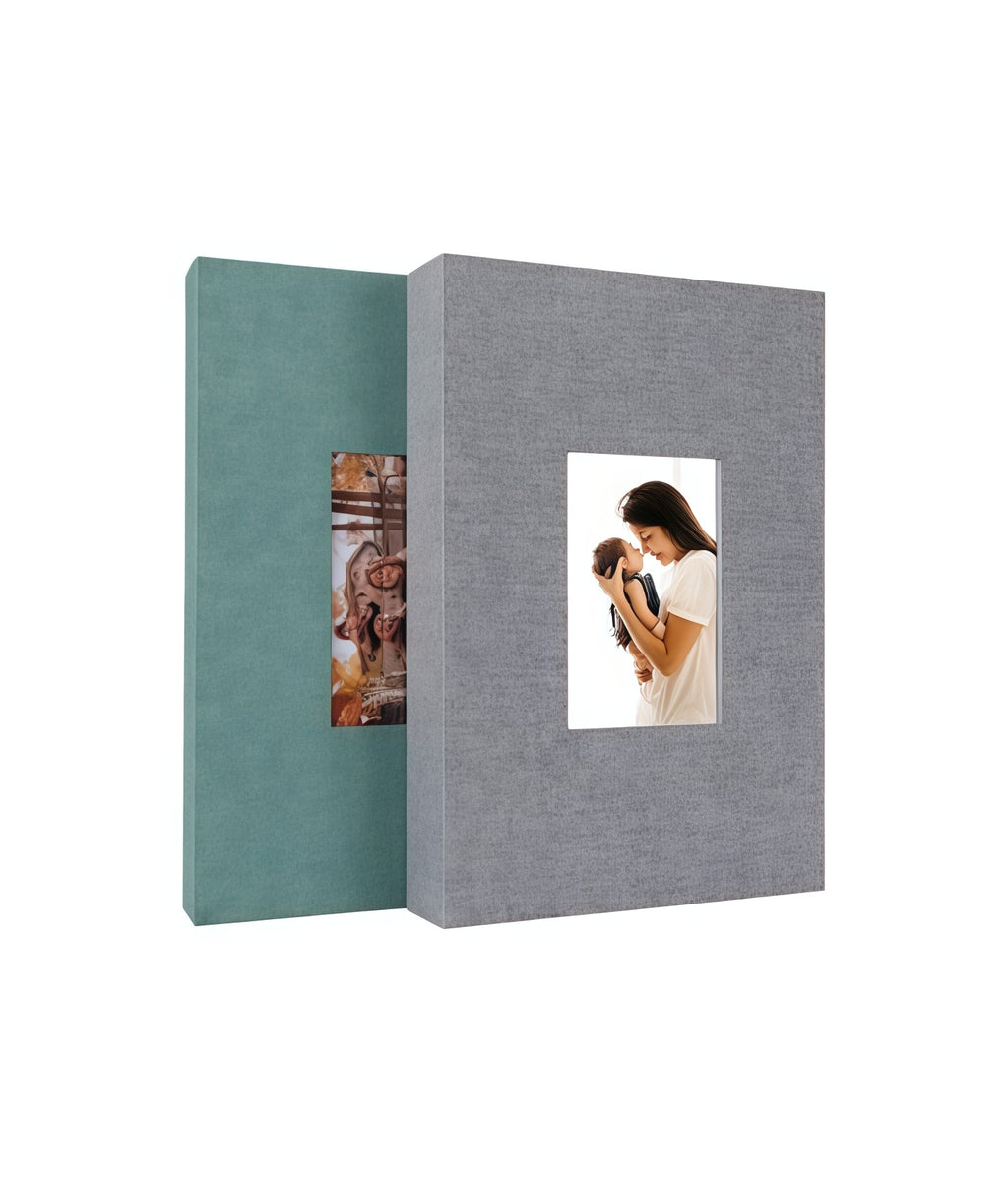 Cokiyaya Linen Photo Album, Self-Adhesive Pages (Green)