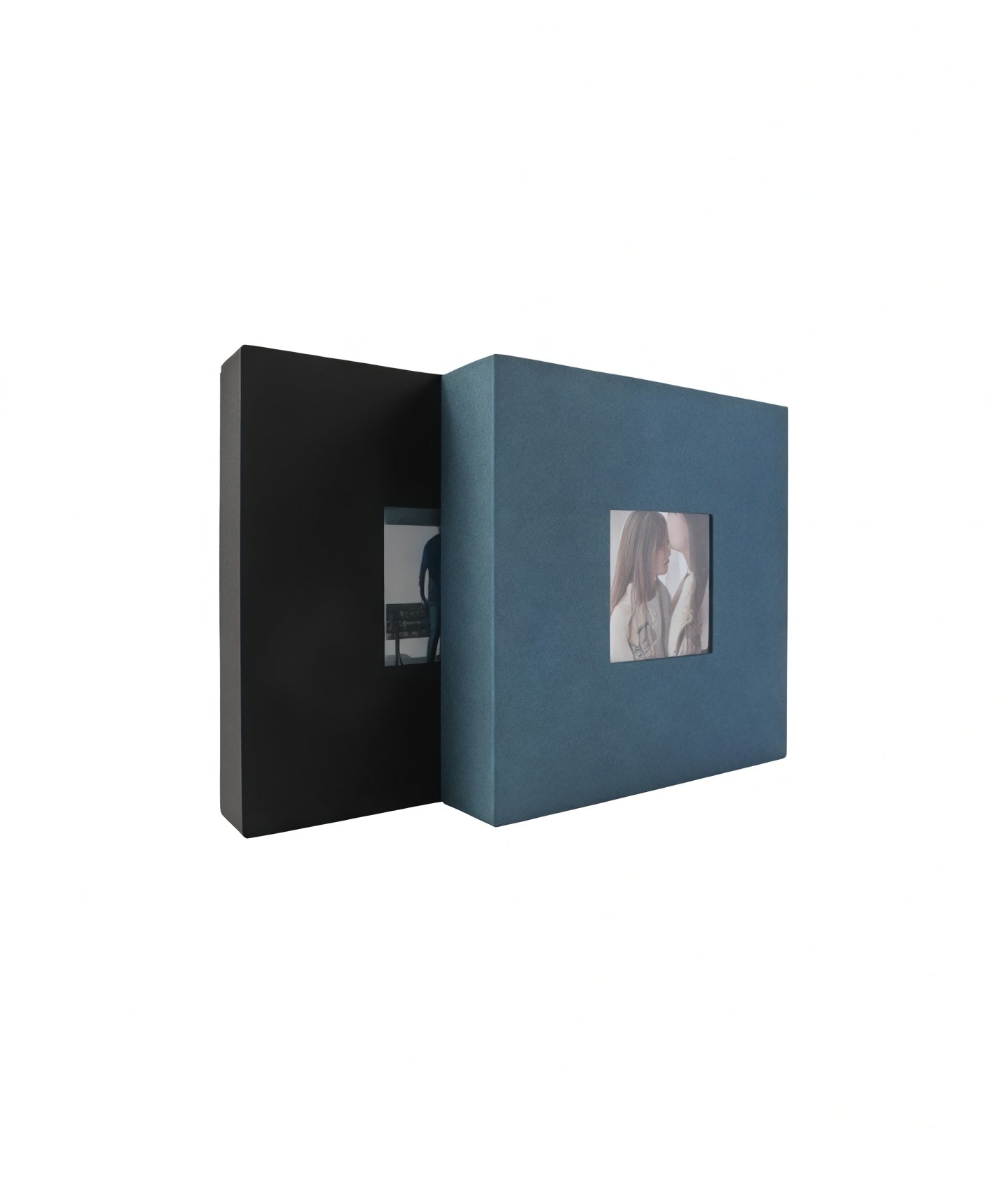 Cokiyaya Family Photo Album, Canvas Cover, Self-Adhesive Pages (Navy Blue)